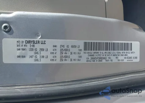 2008 Chrysler Town & Country Touring from USA, damaged, VIN 2A8HR54P38R820063